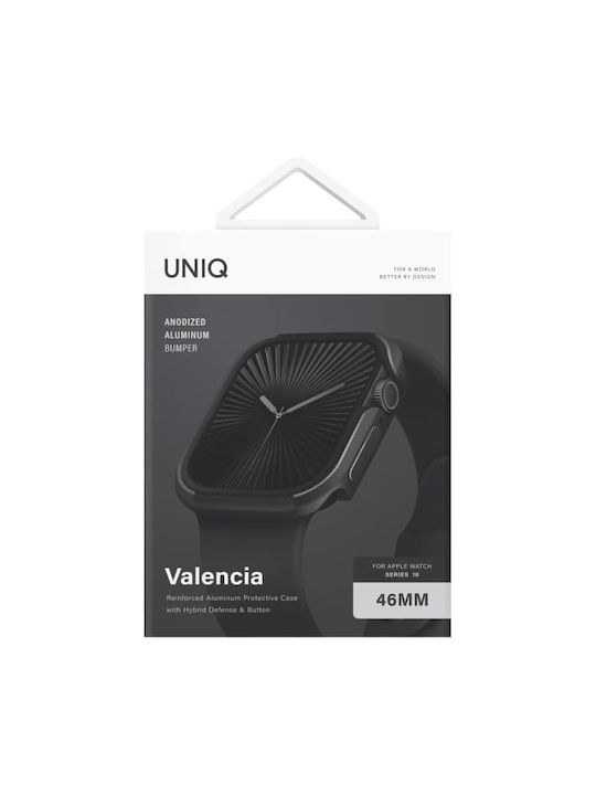 Uniq Valencia Θήκη Σιλικόνης σε Μαύρο χρώμα για Apple Watch 46mm Uniq Valencia Θήκη Σιλικόνης σε Μαύρο χρώμα για Apple Watch 46mm