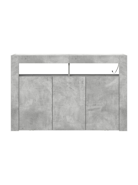 Μπουφές Ξύλινος με Συρτάρια Γκρι 116x30x75cm