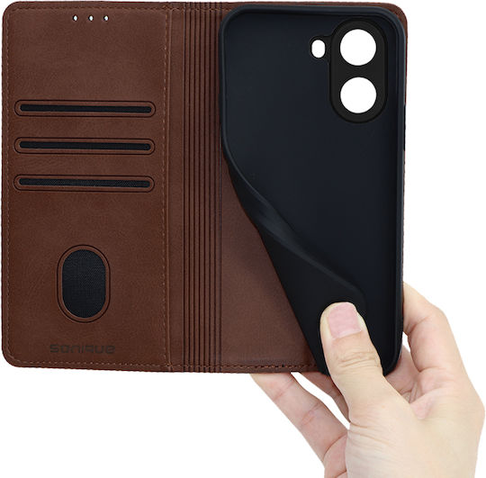 Vintage Magnet Wallet Case Sonique Xiaomi Poco X7 Pro 5g Brown