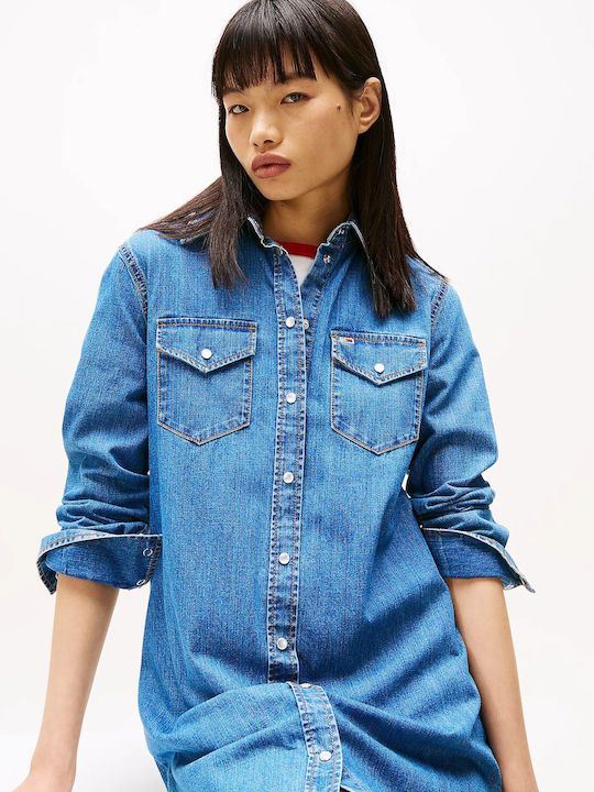 Mini Σεμιζιέ Φόρεμα Τζιν Med Denim