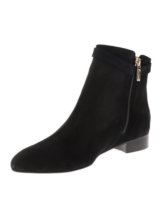 Wildleder Stiefeletten Damen Schwarz