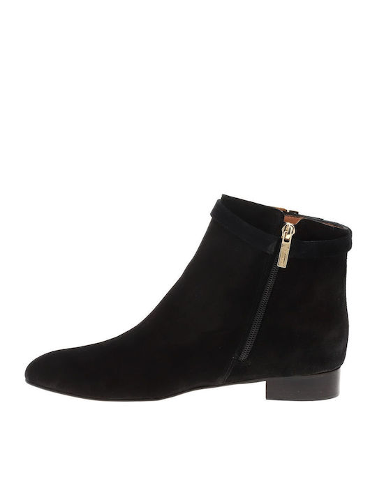 Wildleder Stiefeletten Damen Schwarz