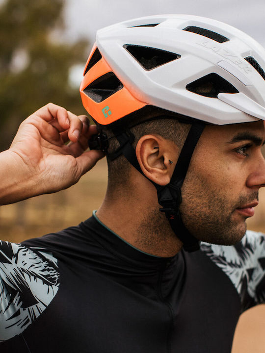 Lazer Cerro Kineticore Bicycle Helmet White-orange Mtb Size S