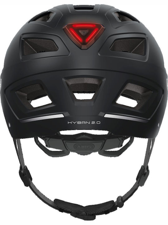 Abus Urban Hyban 2.0 Fahrradhelm Stadt Schwarz Schwarz