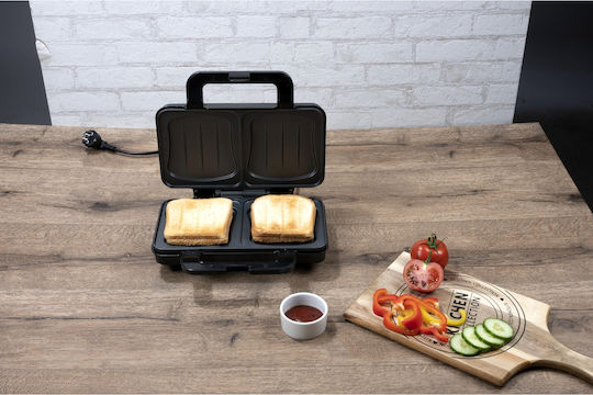Alpina Appliances Τοστιέρα για 2 Τοστ 900W Μαύρη