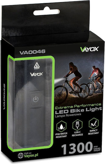 Vayox BX11040 Επαναφορτιζόμενο Εμπρόσθιο Φως Ποδηλάτου