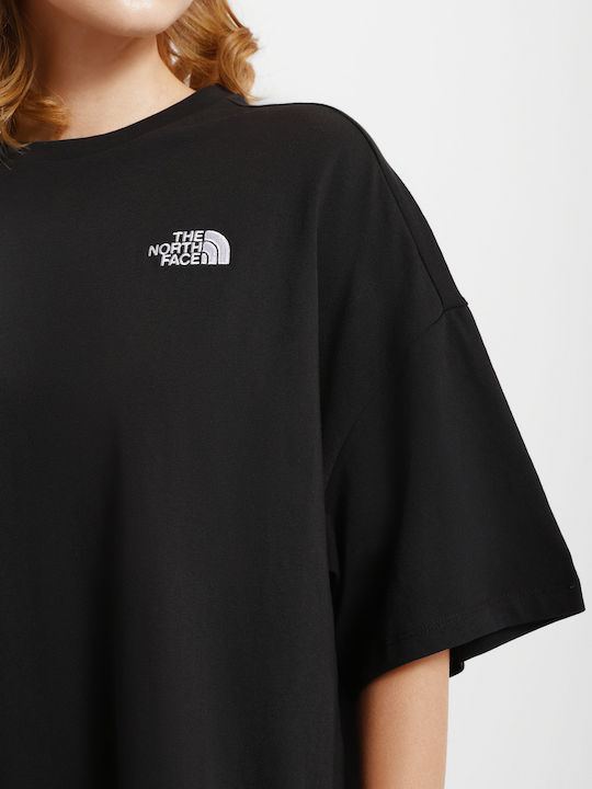 Summer Mini Athletic Dress T-Shirt Short Sleeve Black