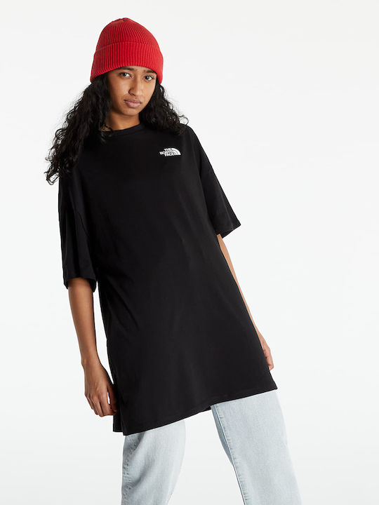 Summer Mini Athletic Dress T-Shirt Short Sleeve Black