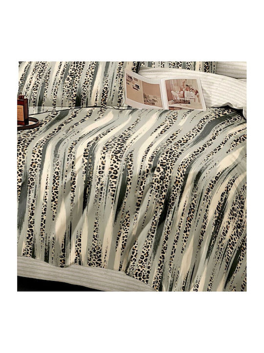 Pucioasa Set Husă de Pilotă Dublă cu 4 Fețe de Pernă 200x220 Animal Print