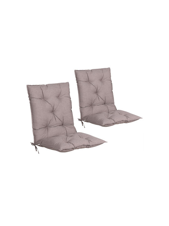 Detex Perna Scaunului De Grădină Cu Spătar Crem 2 Buc 57x116 cm