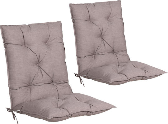 Detex Garden Chair Cushions Cream 2 Pieces 57x116 cm