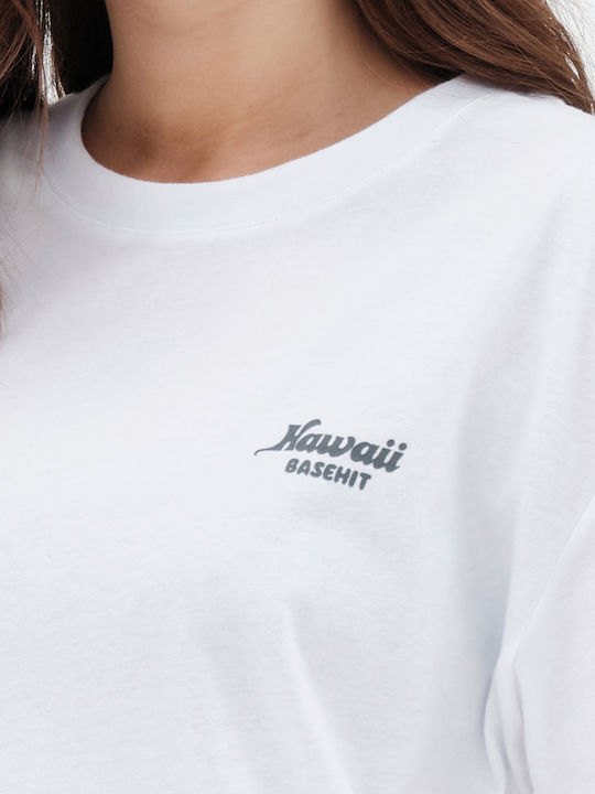 Καλοκαιρινό Mini T-shirt Φόρεμα Λευκό