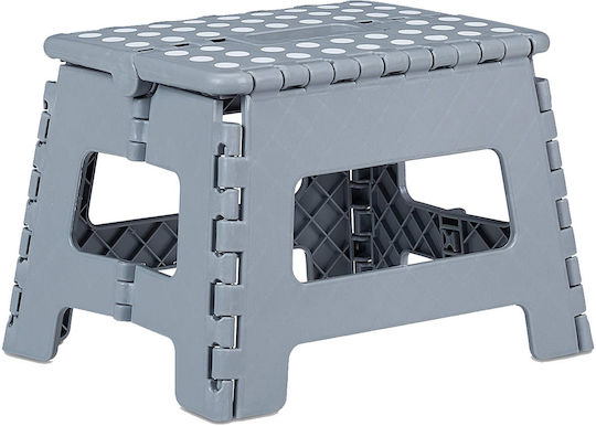 Plastic Garden Stool Outdoor Light Grey 25x31.5x22cm