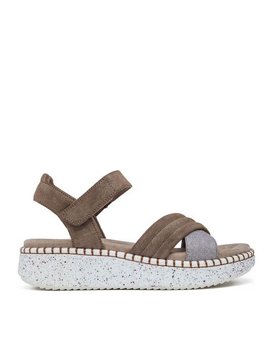 Flache Sandalen für Damen Flatforms in Grün Farbe