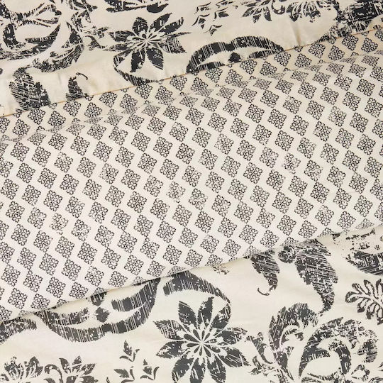 Das Home Happy 9677 Σετ King Size 4τμχ 260x280εκ. Black, Taupe