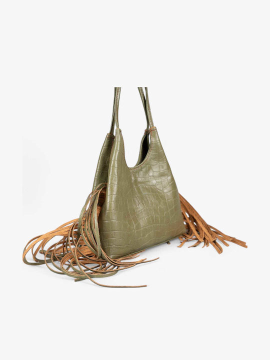 Leather Women's Bag Handbag Green