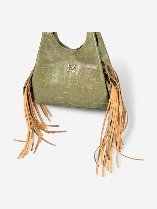 Leather Women's Bag Handbag Green