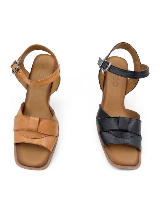 Din piele Sandale Negre