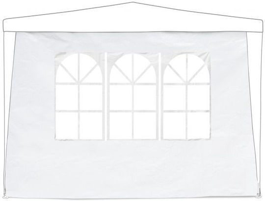 Set 4 Side Panels Pavilion Relaxdays Dimensions 2x3m White