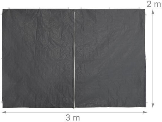 Set 4 Panouri Laterale Pavilion Relaxdays Dimensiuni 2x3m Gri