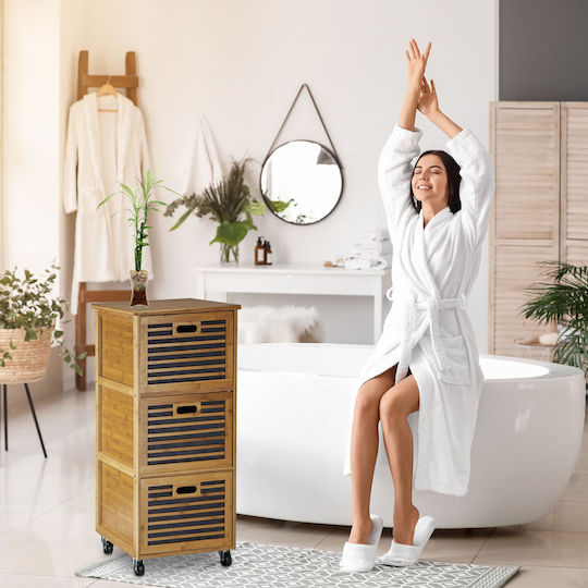 Cabinet de depozitare din lemn și material textil L92xW41xH41buc