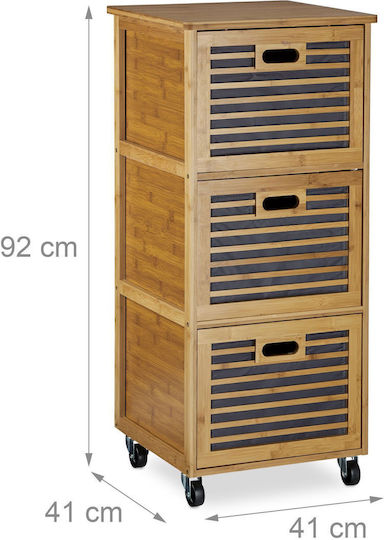 Cabinet de depozitare din lemn și material textil L92xW41xH41buc