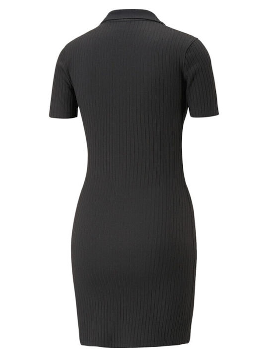 Classics Summer Mini Athletic Dress Short Sleeve Black