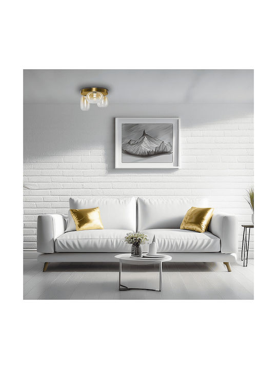 Eko Light Plafonieră de Tavan Galben Miere cu LED Integrat