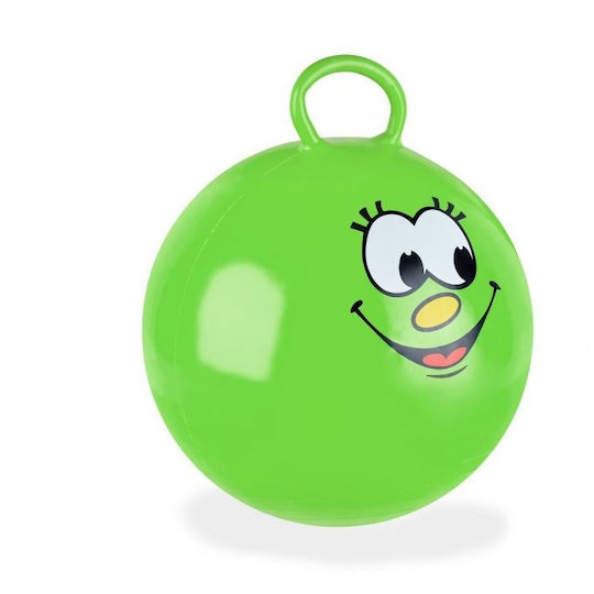 Coș de depozitare Relaxdays Smile Verde cu mânere 55x45cm pentru utilizare în interior și exterior