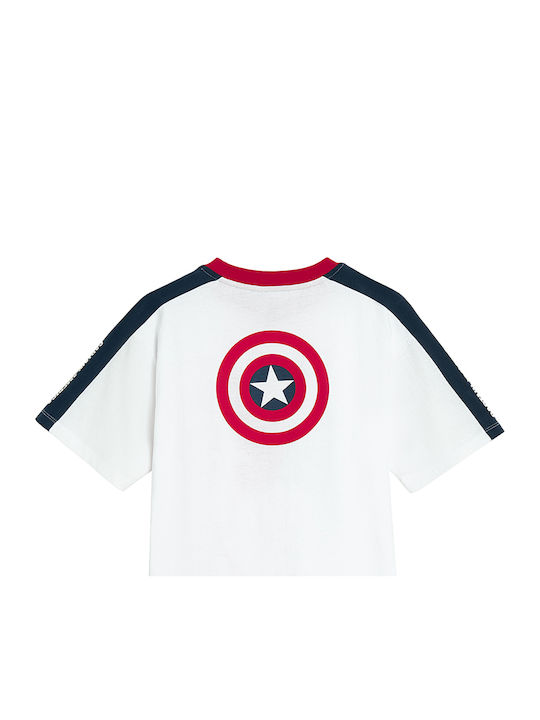 Kids Top Short-sleeved White Avengers