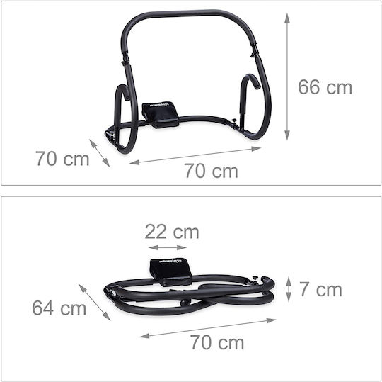 Ab Roller Foldable Black