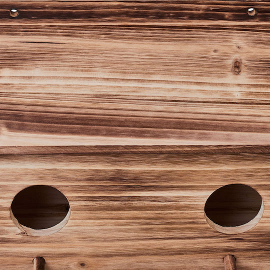 Dekoratives Vogelhaus aus Holz 22 x 35 x 18 cm Braun