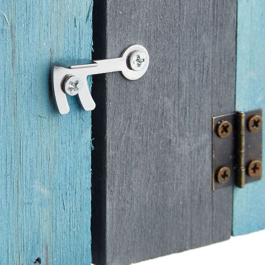 Decorative Wooden Birdhouse 24.5 X 17 X 12 Cm Blue