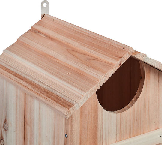 Decorative Wooden Birdhouse 38.5 X 25 X 28 Cm Light Brown