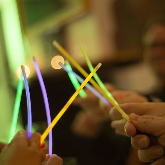 Set 100 Bețe Luminate Diverse Forme Conectori Multicolori
