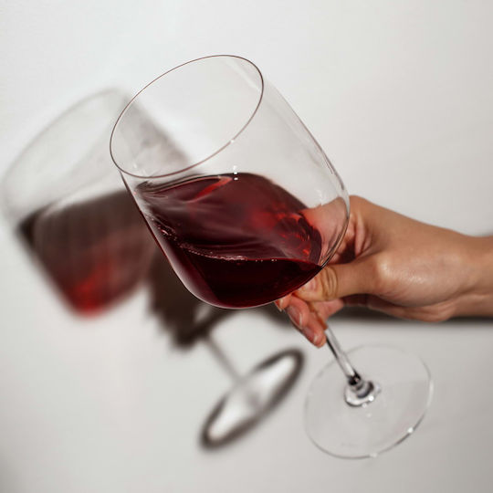 Design Is This Set of Glasses for White and Red Wine made of Glass Stemmed 4pcs