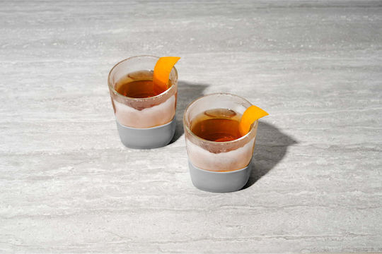Design Is This Set of Glasses Whiskey / Cocktail/Drinking made of Glass in Gray Color 266.4ml 2pcs
