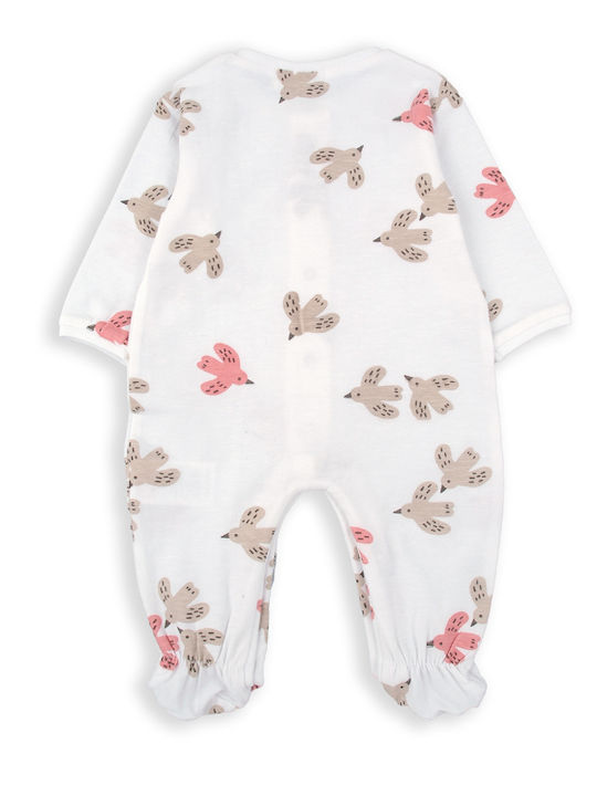Babybol Baby Bodysuit Long-Sleeved White