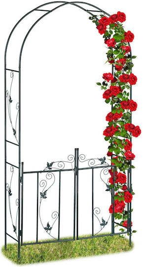 Poartă Metalică Arcuită pentru Flori Cățărătoare Verde Închis 230 X 113,5 X 36,5 Cm Relaxdays Poartă Metalică Arcuită pentru Flori Cățărătoare Verde Închis 230 X 113,5 X 36,5 Cm Relaxdays