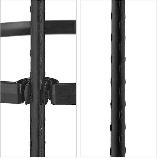 Set 2 Gartenblumenstützen Obelisk Maße 85 x 25 cm Schwarz Relaxdays