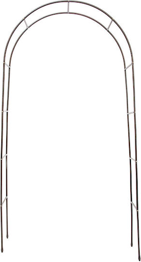 Arcadă Metalică pentru Grădină Flori Cățărătoare Negru 240x140x38 Cm Relaxdays
