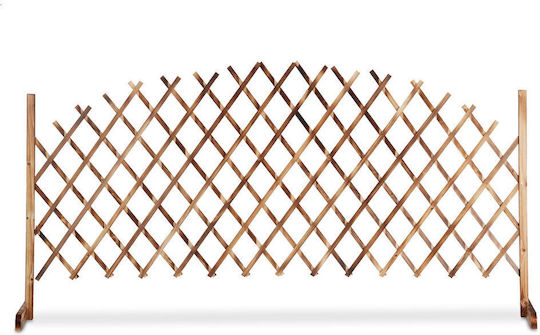 Spalier Extensibil pentru Plante Căţărătoare Lemn Relaxdays H 98-108cm L 37-200cm Maro Deschis