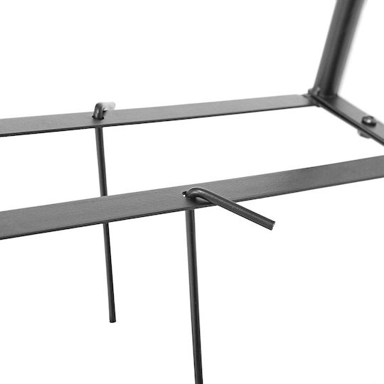 Arcadă Metalică pentru Grădină Flori Cățărătoare Negru 242 X 138 X 35.5 Cm Relaxdays