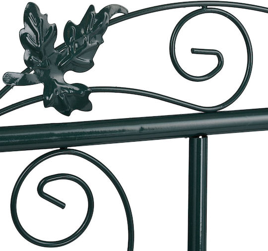 Poartă Metalică Arcuită pentru Flori Cățărătoare Verde Închis 230 X 113,5 X 36,5 Cm Relaxdays