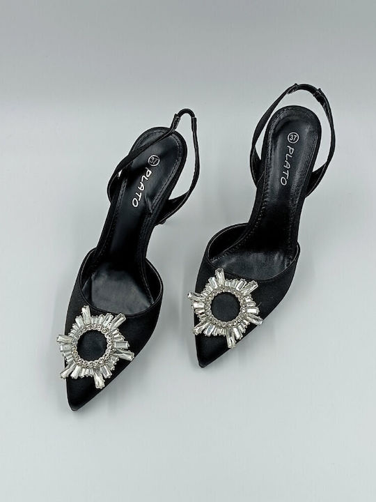 Pointed Toe Stiletto Black High Heels