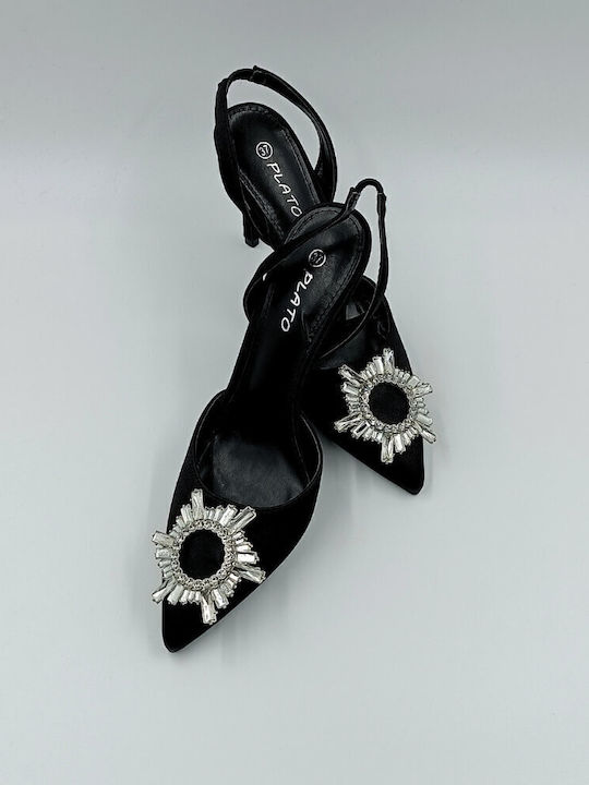 Pointed Toe Stiletto Black High Heels