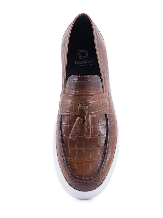 Δερμάτινα Ανδρικά Loafers σε Ταμπά Χρώμα