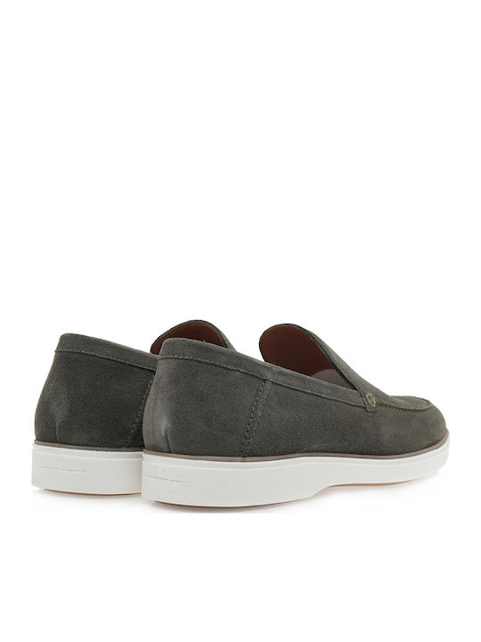 Suede Ανδρικά Loafers σε Πράσινο Χρώμα
