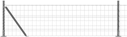 vidaXL Drahtgeflecht Verzinkt Gray 0.6x25m