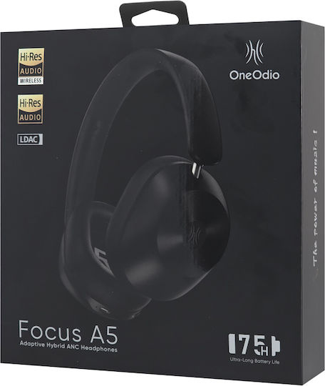 OneOdio Focus A5 Wireless / Wired Over Ear Headphones with 75 hours of Operation and Quick Charge Black